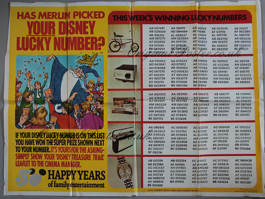 Disney Lucky Numbers