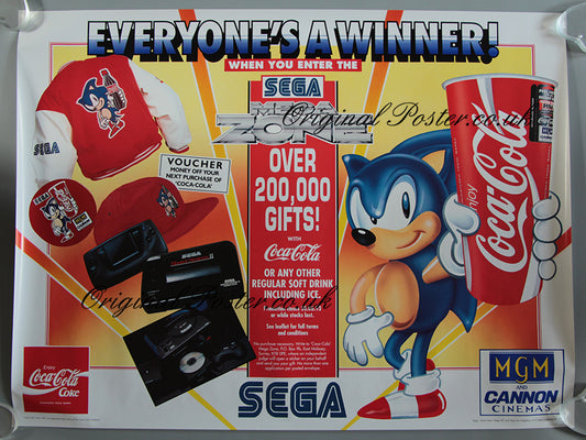 Sega Mega Zone Coca Cola MGM Sonic