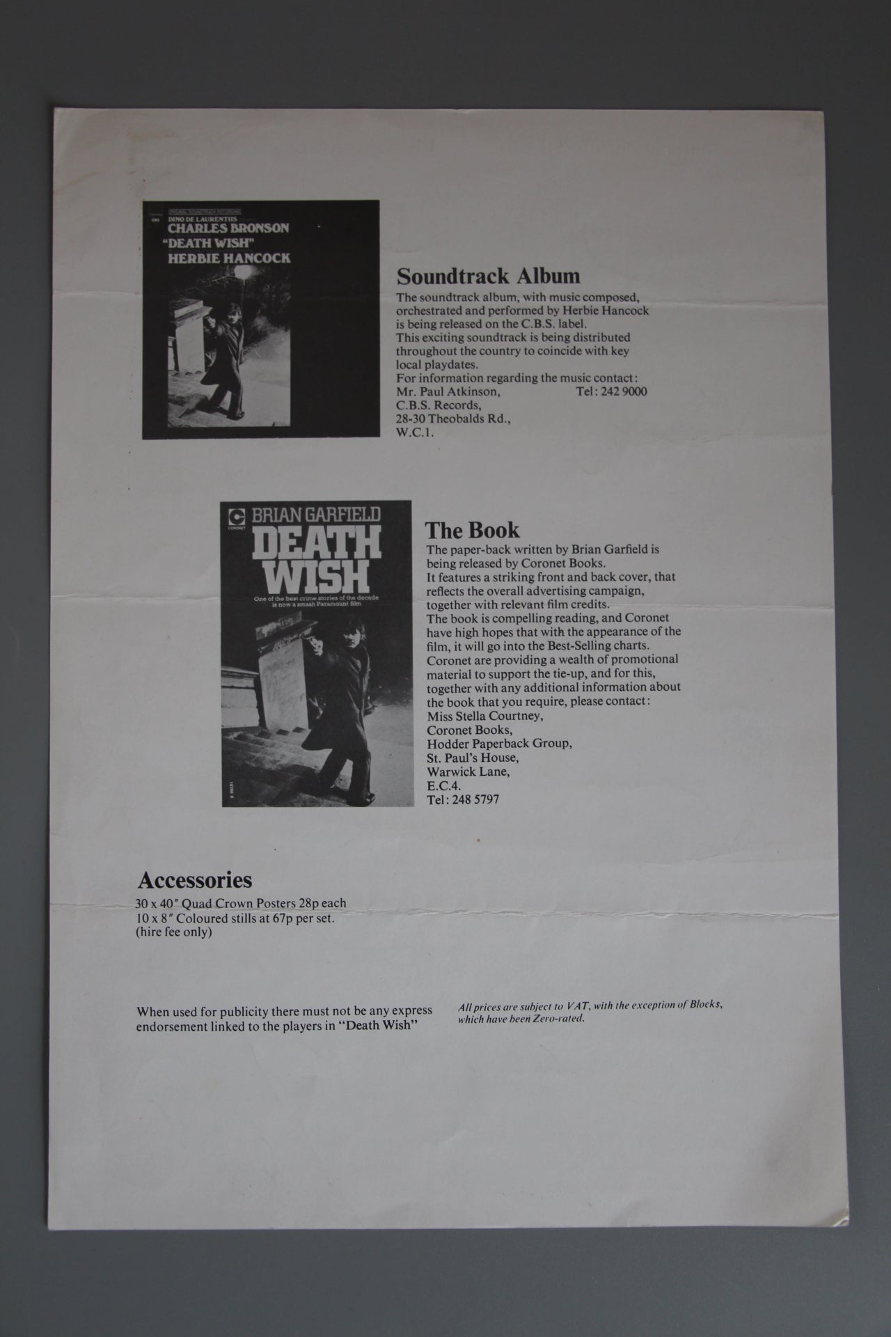 Charles Bronson in "Death Wish" / Breakout / From Noon Till Three