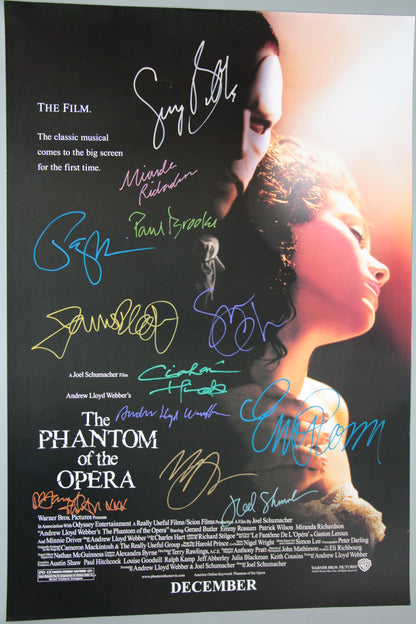 The Phantom of the Opera (2004) – Original Film Poster with Multiple Autographs