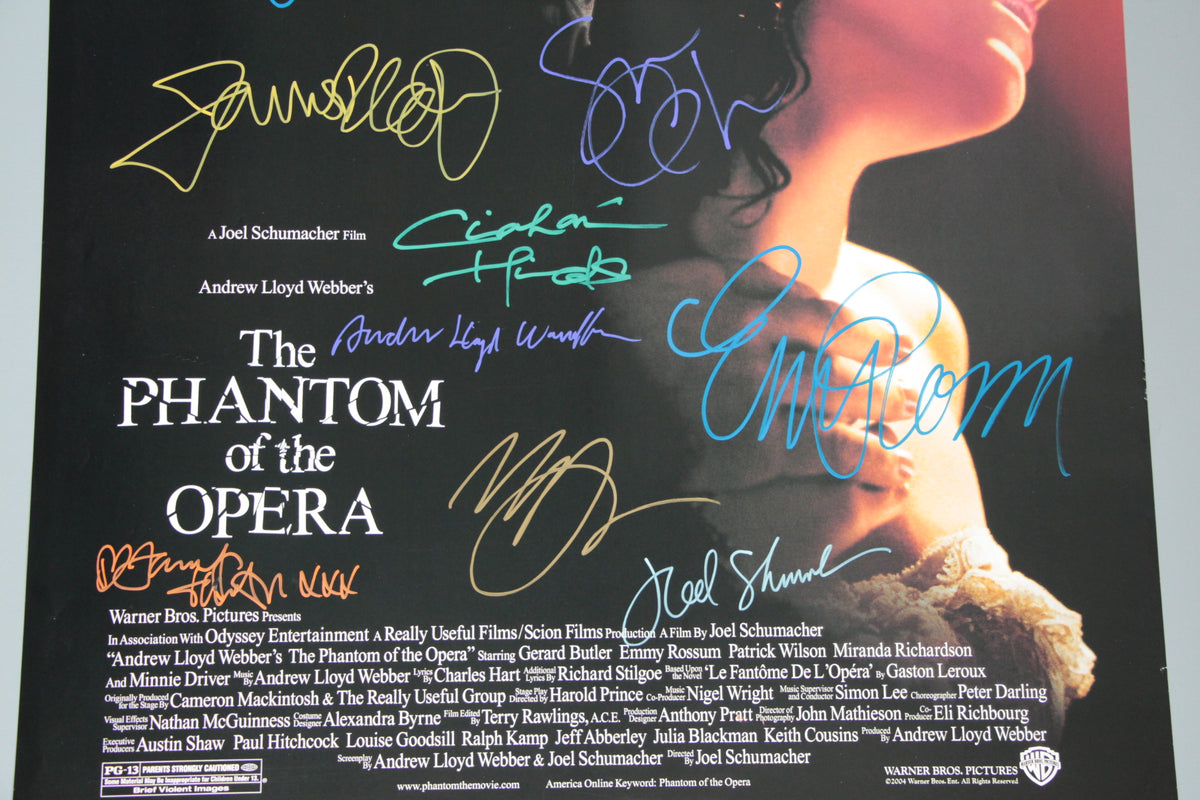 The Phantom of the Opera (2004) – Original Film Poster with Multiple Autographs