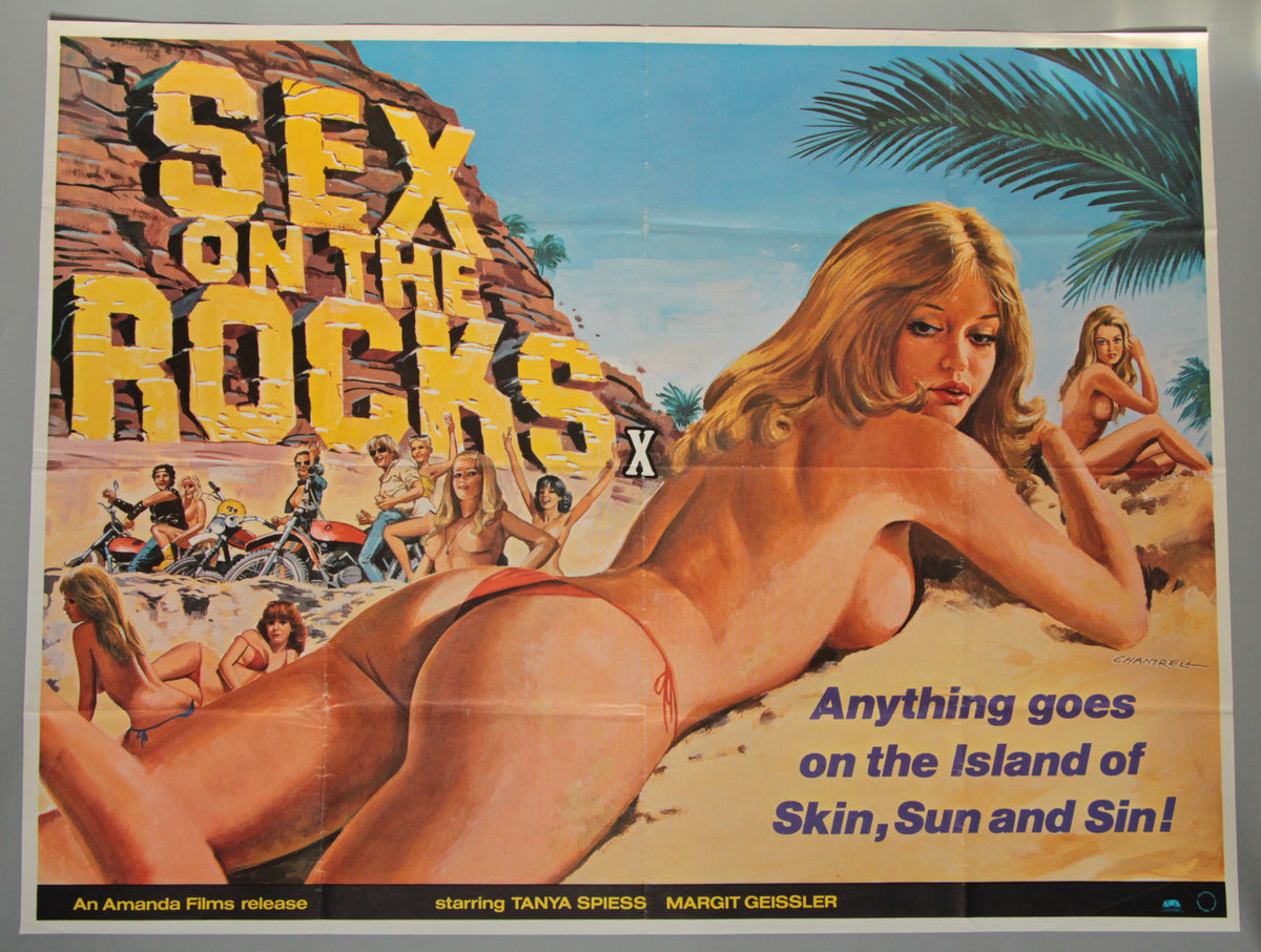 Sex on the Rocks (1980) UK Quad Film Poster | Tom Chantrell