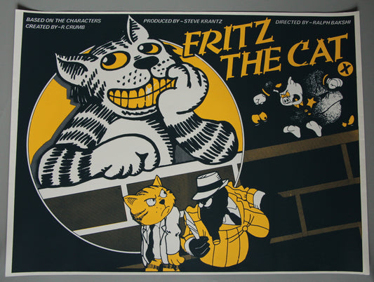 Fritz the Cat (1972) – Original British Quad – Tom Chantrell Artwork – Rolled