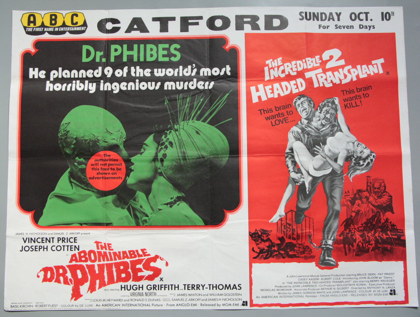 The Abominable Dr. Phibes / Incredible 2 Headed Transplant
