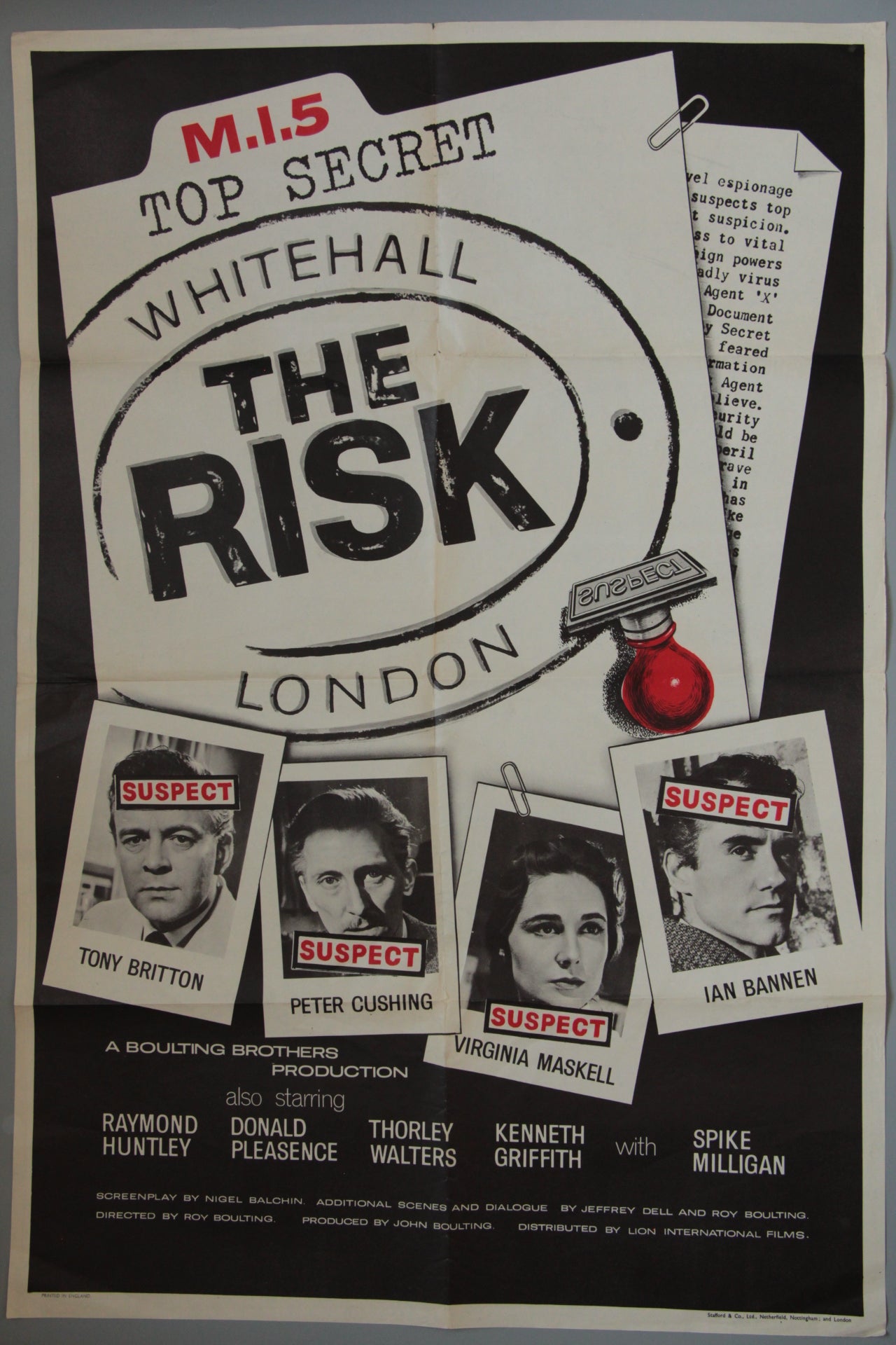 The Risk – Original Film Poster